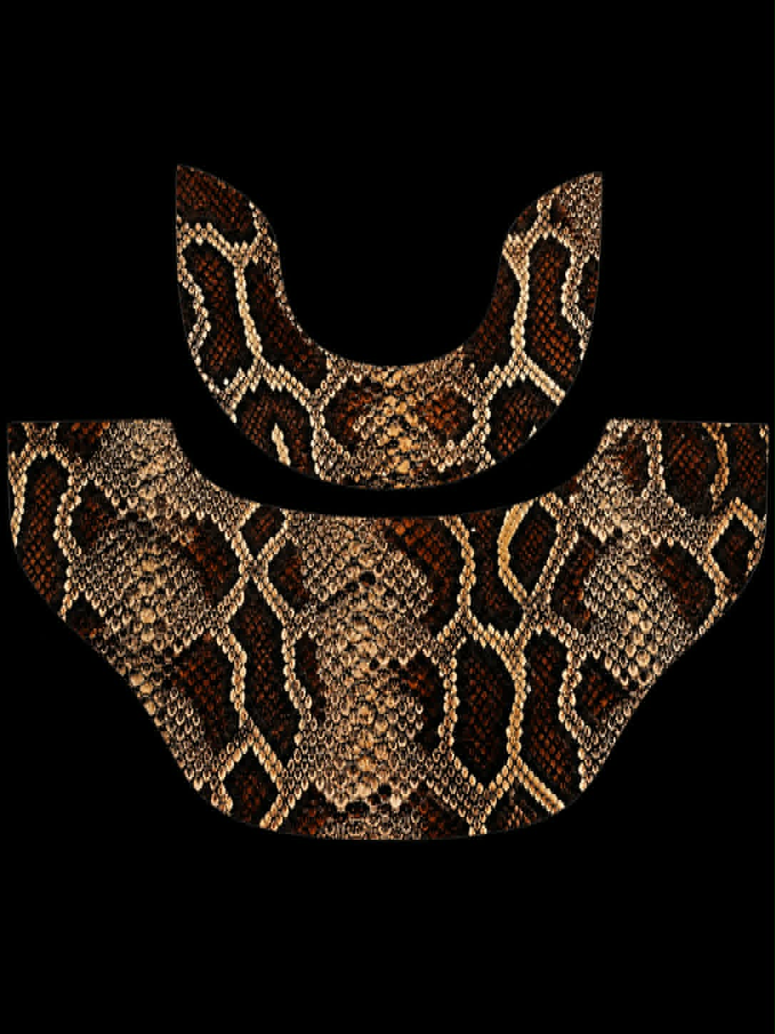 Copper Head Snake Skin Hood Bib Set