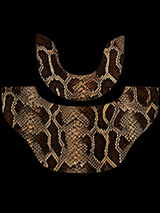 Copper Head Snake Skin Hood Bib Set